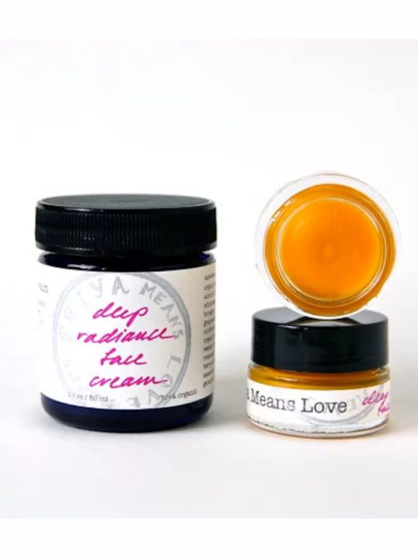 Deep Radiance Face Cream - a luscious organic, truly all-natural facial moisturizer for smooth, lustrous skin (1/4 oz glass jar)