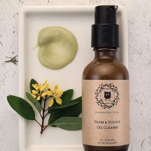 Neem and Sulfur Oil Cleanse, Holistic Face Wash, Natural Skincare
