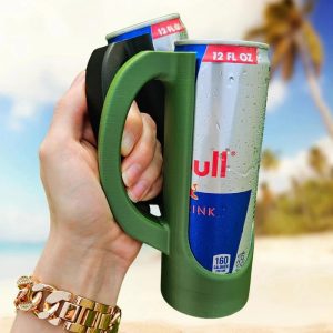 Redbull, Energy Drink Can Holder, Redbull Grip holder, Digital file, PNG, 3D Printing, Bambu labs, STL files, Alani Nu, Drink holder file